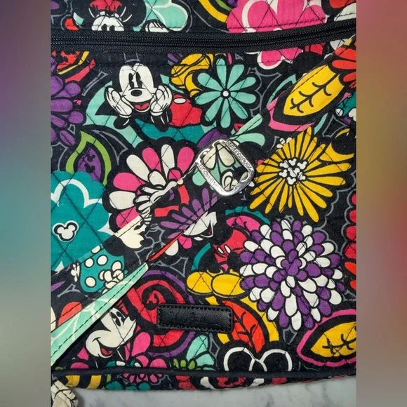Vera Bradley Mickey’s Magical Blooms Triple Zip Hipster Crossbody Bag - Picture 7 of 7